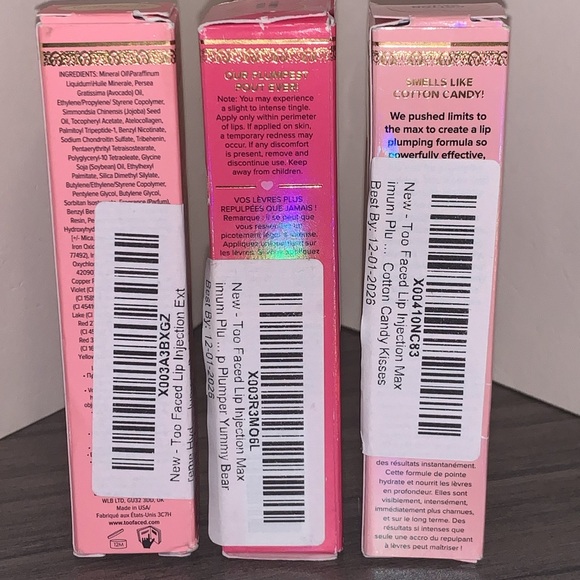 MSRP $33 each✨BUNDLE OF 3✨Too Faced NEW IN BOX Lip Injections (Comes As Is) - Picture 5 of 6